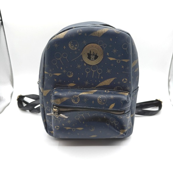 harry potter navy & gold quidditch mini backpack Loungefly! Leather: Uniform But Seekers Harry Potter Quidditch/Golden Snitch Bioworld